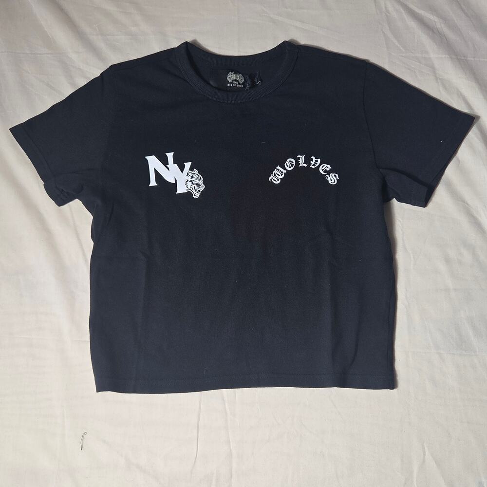 NWT Darc Sport NY Wolf Timeless Tee Crop Black Small SHE 811/1000